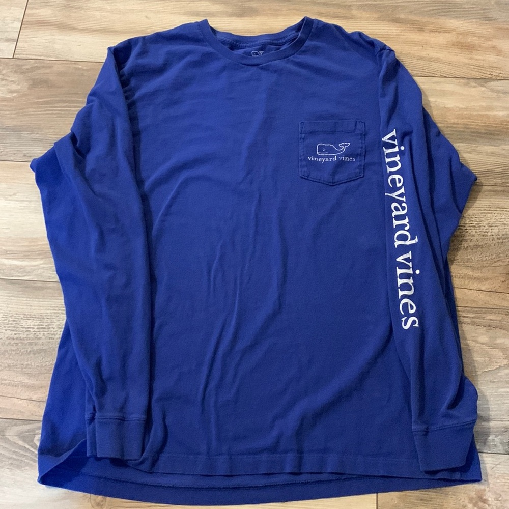 Vineyard Vines Long Sleeve Graphic T-Shirt Mens Size Large Blue